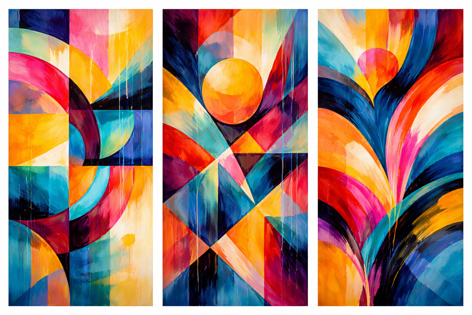 Expressionist artwork with bold brush strokes